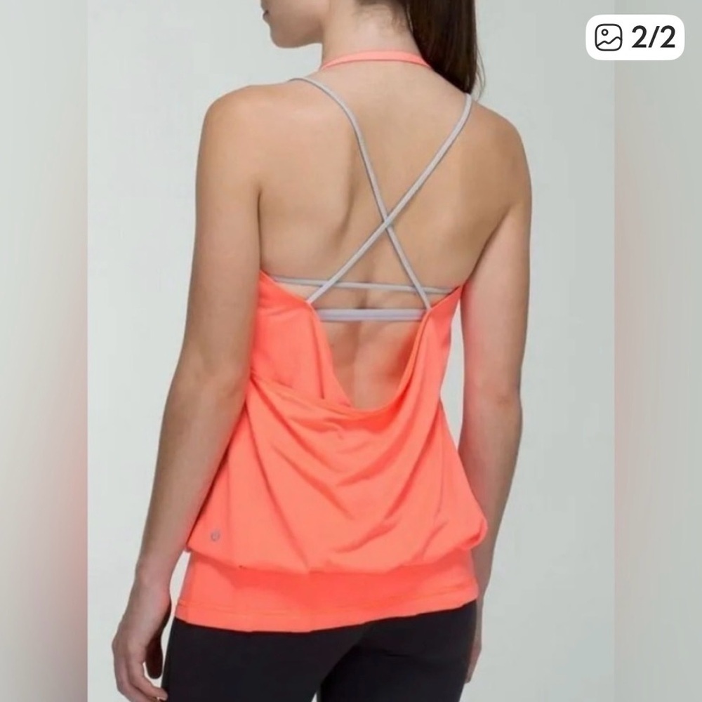 Lululemon Athletica . Ruched Pink Tank Top - Picture 2 of 9